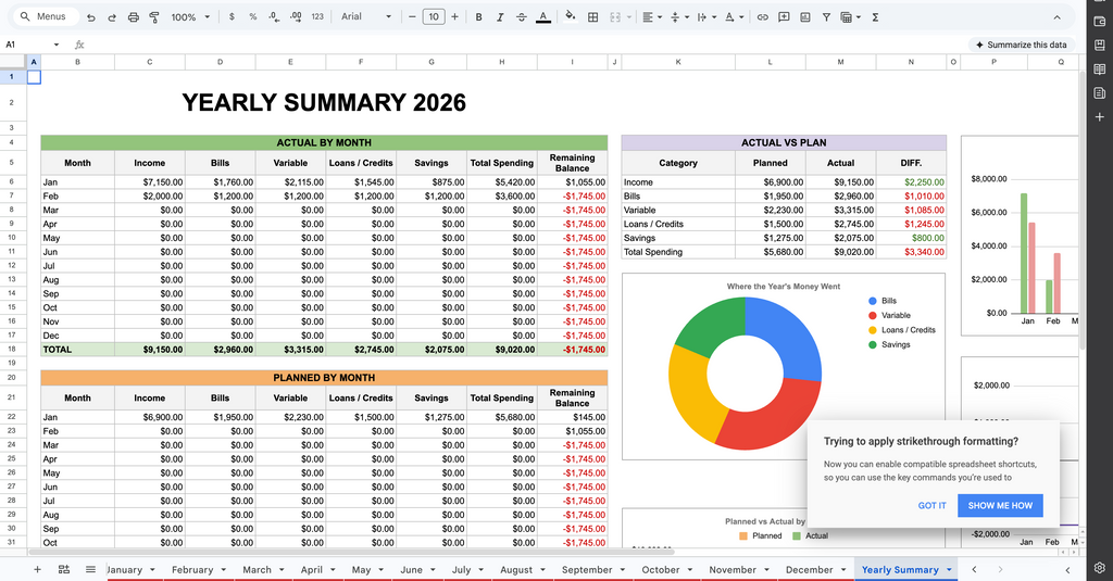 Smart Yearly Budget Planner